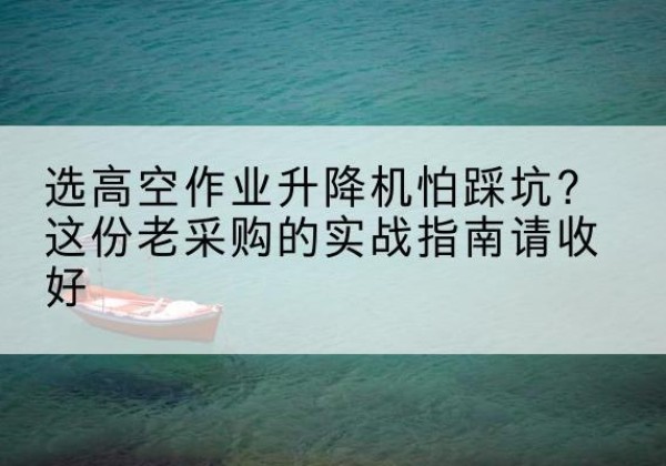 临泽高空作业升降机厂家推荐-选高空作业升降机怕踩坑？这份老采购的实战指南请收好