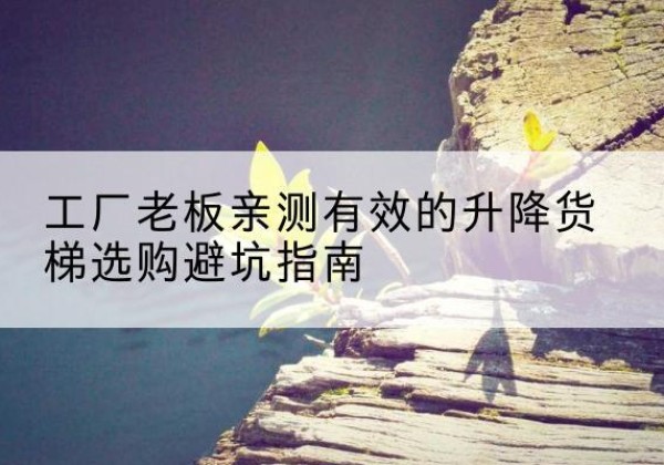 临泽升降货梯怎么选-工厂老板亲测有效的升降货梯选购避坑指南